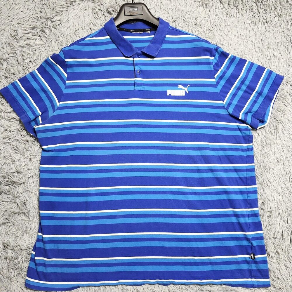 PUMA Golf Polo Shirt Mens XL XLarge Short Sleeve Collared Cotton Blue Tennis